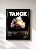 #noir Tableau de l'album TANGK de IDLES, cadre noir, imprimé et encadré en France