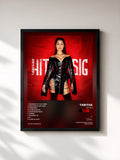 #noir Tableau de l'album HIT-SIG de Tabitha, cadre noir, imprimé et encadré en France