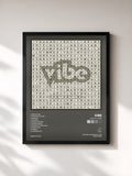 #noir Tableau de l'album Sente a Vibe de Vibe, cadre noir, imprimé et encadré en France