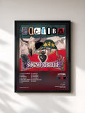 #noir Tableau de l'album Sogno Ribelle de Litfiba, cadre noir, imprimé et encadré en France