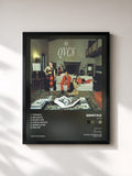 #noir Tableau de l'album QVC8 de Gemitaiz, cadre noir, imprimé et encadré en France