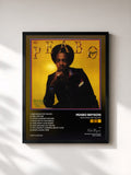 #noir Tableau de l'album Reaching For The Sky de Peabo Bryson, cadre noir, imprimé et encadré en France