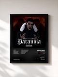 #noir Tableau de l'album Paranoia de Seffelinie, cadre noir, imprimé et encadré en France