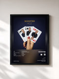 #noir Tableau de l'album Ace de Scooter, cadre noir, imprimé et encadré en France