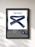 #noir Tableau de l'album Tubular Beats de Mike Oldfield, cadre noir, imprimé et encadré en France
