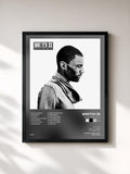 #noir Tableau de l'album Black and White de Wretch 32, cadre noir, imprimé et encadré en France