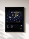 #noir Tableau de l'album VOODOO de VIXX, cadre noir, imprimé et encadré en France