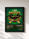 #noir Tableau de l'album Las Bandas Más Matonas de La Septima Banda, cadre noir, imprimé et encadré en France