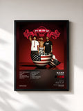 #noir Tableau de l'album Fly Or Die de N.E.R.D, cadre noir, imprimé et encadré en France
