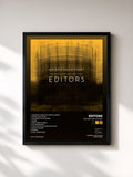 #noir Tableau de l'album An End Has a Start de Editors, cadre noir, imprimé et encadré en France