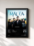 #noir Tableau de l'album Supernova de Malta, cadre noir, imprimé et encadré en France