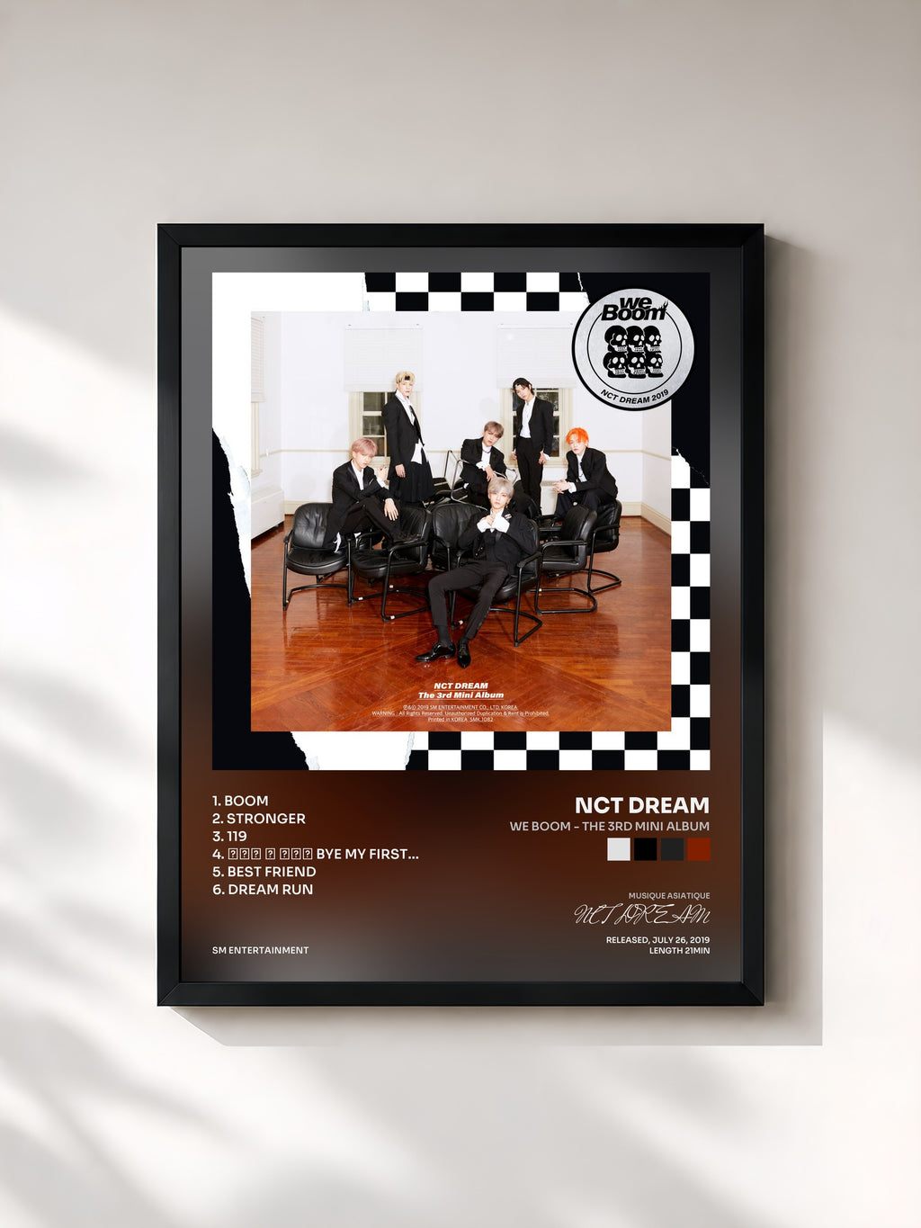 #noir We Boom - The 3rd Mini Album di NCT DREAM in stampa incorniciata, cornice nera, stampata e incorniciata in Francia