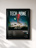 #noir Tableau de l'album BLISS de Tech N9ne, cadre noir, imprimé et encadré en France