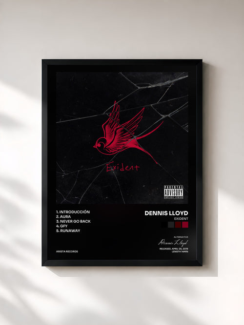 Dennis Lloyd · Exident — Affiche encadrée