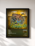 #noir Tableau de l'album Keoland de Kidd Keo, cadre noir, imprimé et encadré en France