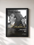 #noir Tableau de l'album 50 años todas las grabaciones de Pedro Infante, cadre noir, imprimé et encadré en France