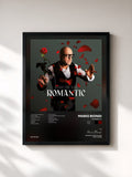 #noir Tableau de l'album Romantic de Mario Biondi, cadre noir, imprimé et encadré en France