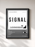 #noir Tableau de l'album SIGNAL de TH, cadre noir, imprimé et encadré en France