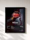 #noir Tableau de l'album Post Mortem de Jigzaw, cadre noir, imprimé et encadré en France