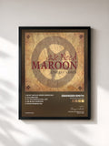 #noir Tableau de l'album We Bleed Maroon de Granger Smith, cadre noir, imprimé et encadré en France