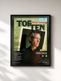 #noir Tableau de l'album Top 10 de Randy Travis, cadre noir, imprimé et encadré en France