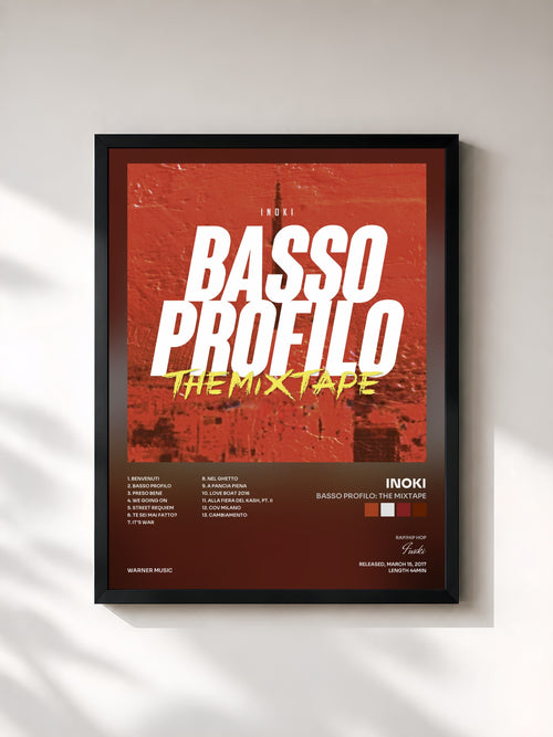 Inoki · Basso profilo: The Mixtape — Affiche encadrée