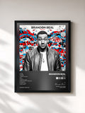 #noir Tableau de l'album Truth de Brandon Beal, cadre noir, imprimé et encadré en France
