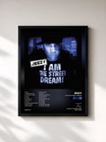 #noir Tableau de l'album I Am The Street Dream de Jeezy, cadre noir, imprimé et encadré en France