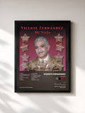 #noir Tableau de l'album Mi Viejo de Vicente Fernández, cadre noir, imprimé et encadré en France