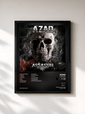 #noir Tableau de l'album Assassin de Azad, cadre noir, imprimé et encadré en France