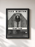 #noir Tableau de l'album King Con de Alex Winston, cadre noir, imprimé et encadré en France