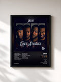 #noir Tableau de l'album Love Stories de Jayh, cadre noir, imprimé et encadré en France