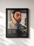 #noir Tableau de l'album hopefully ! de Loyle Carner, cadre noir, imprimé et encadré en France