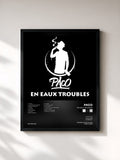#noir Tableau de l'album En eaux troubles de PACO, cadre noir, imprimé et encadré en France