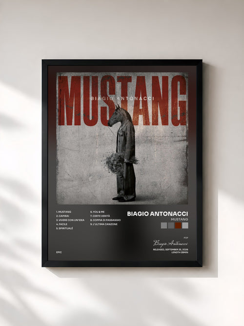 Biagio Antonacci · MUSTANG — Affiche encadrée