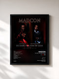 #noir Tableau de l'album So Dark The Con Of Man de Madcon, cadre noir, imprimé et encadré en France