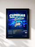 #noir Tableau de l'album Cumbias Para Bailar de Ladrón, cadre noir, imprimé et encadré en France