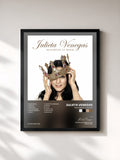 #noir Tableau de l'album Realmente Lo Mejor de Julieta Venegas, cadre noir, imprimé et encadré en France