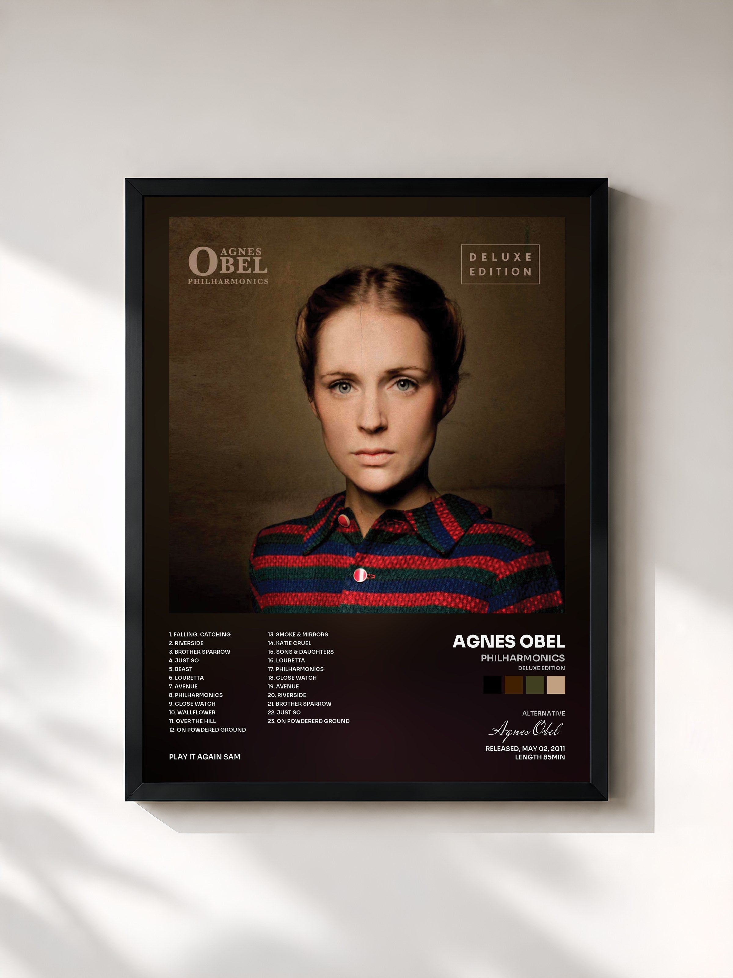 #noir Tableau de l'album Philharmonics (Deluxe Edition) de Agnes Obel, cadre noir, imprimé et encadré en France
