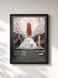 #noir Tableau de l'album WOMB de Purity Ring, cadre noir, imprimé et encadré en France