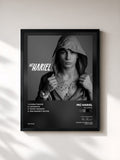 #noir Tableau de l'album MC Hariel de Mc Hariel, cadre noir, imprimé et encadré en France