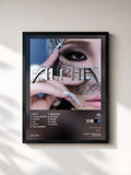 #noir Tableau de l'album ALPHA de CL, cadre noir, imprimé et encadré en France