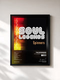 #noir Tableau de l'album Soul Legends: The Spinners de The Spinners, cadre noir, imprimé et encadré en France