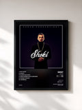#noir Tableau de l'album Shoki de GENT, cadre noir, imprimé et encadré en France