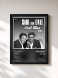 #noir Tableau de l'album Soul Man, Vol. 1 de Sam & Dave, cadre noir, imprimé et encadré en France