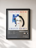 #noir Tableau de l'album Chants sacrés de Nana Mouskouri, cadre noir, imprimé et encadré en France