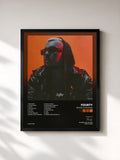 #noir Tableau de l'album BEHIND THE SCENES de Fourty, cadre noir, imprimé et encadré en France