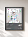 #noir Tableau de l'album Body Talk de Robyn, cadre noir, imprimé et encadré en France