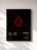 #noir Tableau de l'album Universe : The Black Hall de PENTAGON, cadre noir, imprimé et encadré en France