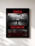 #noir Tableau de l'album Weck mich auf de Chakuza, cadre noir, imprimé et encadré en France